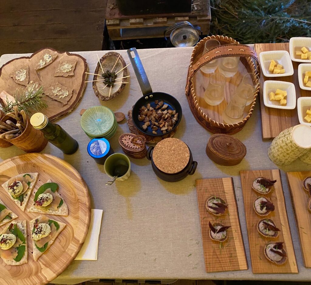 Local foraged food in Swedish Lapland