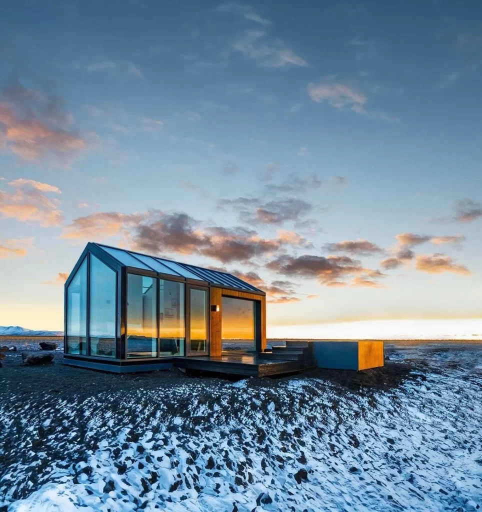 Luxurious wilderness camping under Icelandic skies.